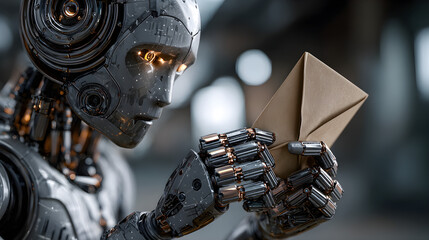 Robot delivering package