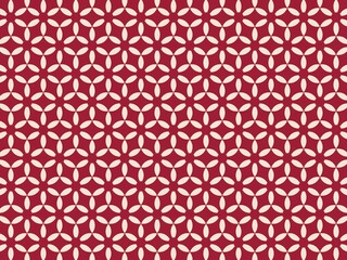 Elegant floral pattern in red and cream.