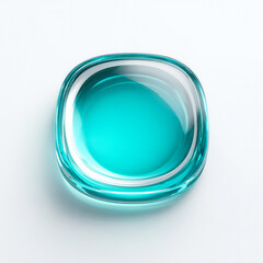 Blue glass button sphere icon design