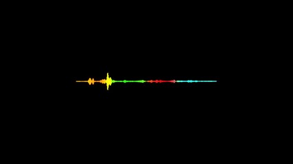 audio visualizer on black background. music sound wave or audio wavefrom.  Dynamic equalizer visual effect, Abstract sound waves,