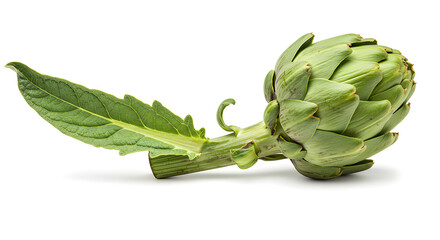 Fresh artichoke isolated on white.
