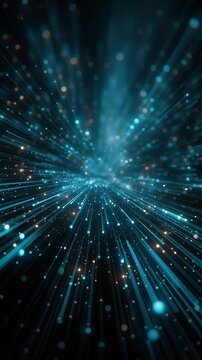 Technology Internet Network  Vertical Animation Backgrounds &ndash; Futuristic cyber Motion Graphic