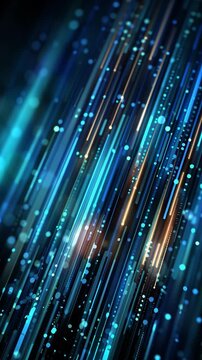 Technology Internet Network  Vertical Animation Backgrounds &ndash; Futuristic cyber Motion Graphic