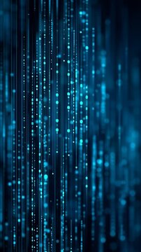 Technology Internet Network  Vertical Animation Backgrounds &ndash; Futuristic cyber Motion Graphic