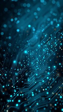 Technology Internet Network  Vertical Animation Backgrounds &ndash; Futuristic cyber Motion Graphic