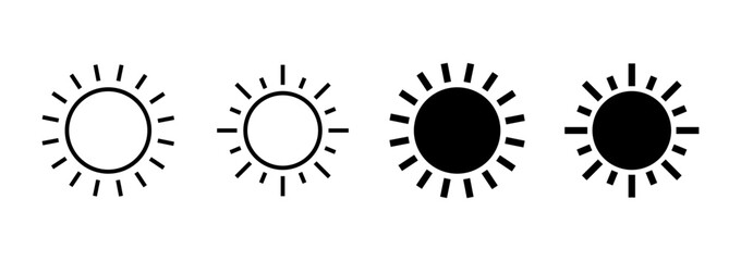 Fototapeta premium Sun icon vector. Brightness sign and symbol