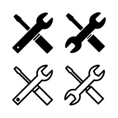 Repair tools icon vector illustration. tool sign and symbol. setting icon. Wrench and screwdriver. Service