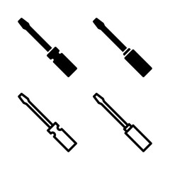 Screwdriver icon vector illustration. tools sign and symbol