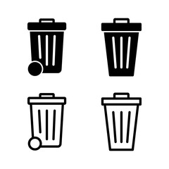 Trash icon vector illustration. trash can icon. delete sign and symbol.