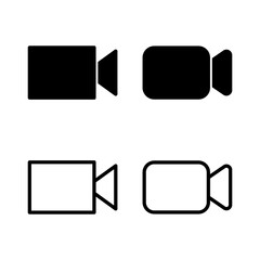 Video icon vector illustration. video camera sign and symbol. movie sign. cinema