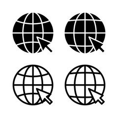 Web icon vector illustration. go to web sign and symbol. web click icon. Global search icon