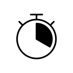 stopwatch icon vector for web and mobile app. Timer sign and symbol. Countdown icon. Period of time