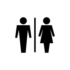 Toilet icon vector for web and mobile app. Girls and boys restrooms sign and symbol. bathroom sign. wc, lavatory