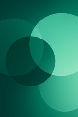 Obraz na płótnie Canvas Minimalist Abstract Circles Green Gradient Wallpaper