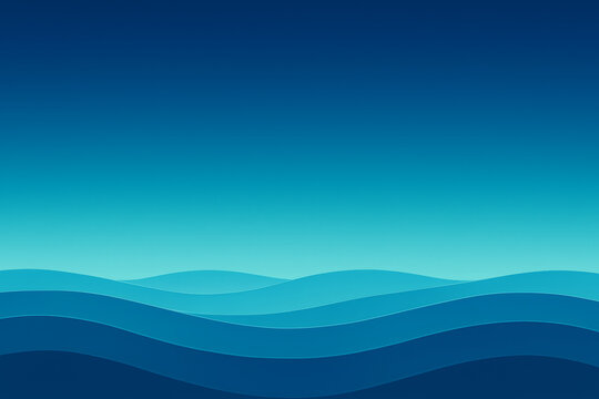 Fototapeta Minimalist Ocean Horizon Gradient Wallpaper