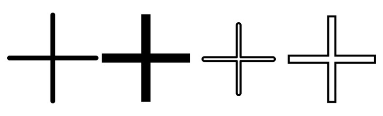 Plus Icon set. Add plus icon