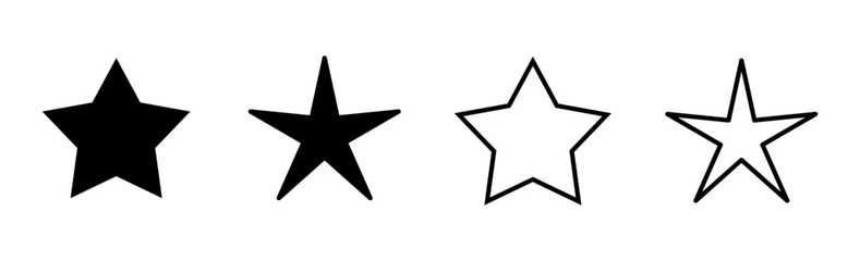 Star Icon set. rating icon vector. favourite star icon