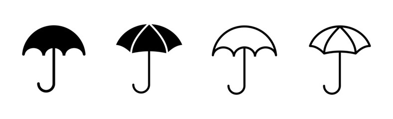 Umbrella icon set. umbrella sign icon