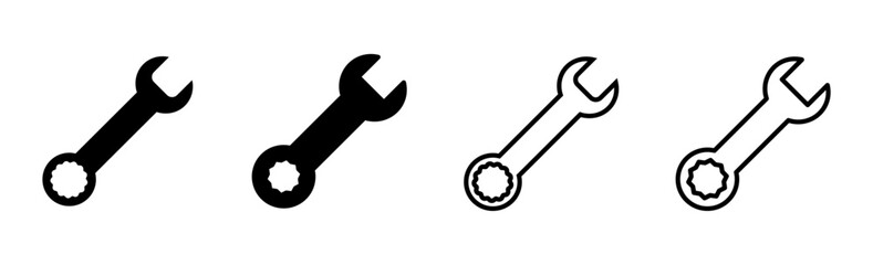 Wrench icon set. repair icon vector. tools icon vector