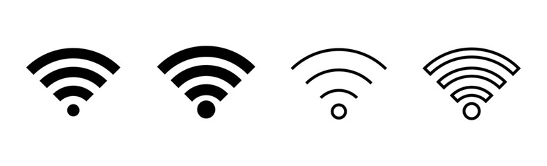 Wifi icon set. signal vector icon. Wireless  icon vector