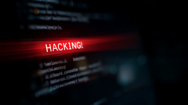 Hacking concept with computer code background and login screen warning in red hacking warning, code background, login attempt, cyber attack concept, IT security, online hacking, pa