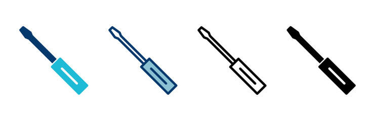 Screwdriver icon vector isolated on white background. Screwdriver vector icon