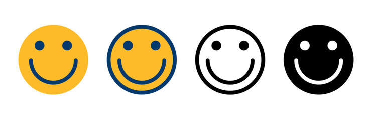 Smile icon vector isolated on white background. Smile vector icon. Emoticon Icon vector. Emoji