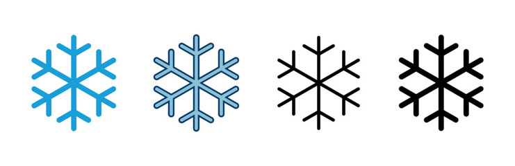 Snowflake icon vector isolated on white background. snow icon vector. Symbol of winter, frozen