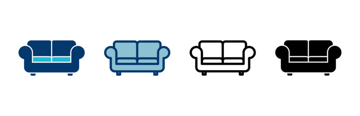 Sofa icon vector isolated on white background. sofa icon illustration. furniture
