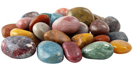 Colorful Smooth River Pebbles