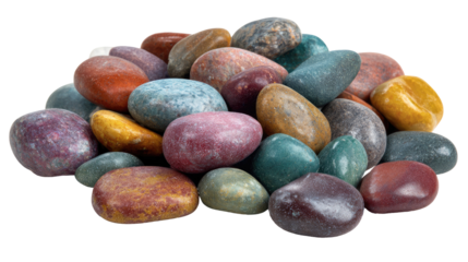 Colorful Smooth River Pebbles