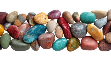 Colorful Smooth River Pebbles