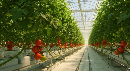 Tomato Greenhouse: Hydroponic Farming and Sustainable Agriculture