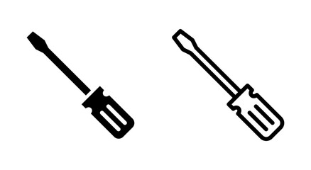 Screwdriver icon symbol for apps and websites. tools sign and symbol