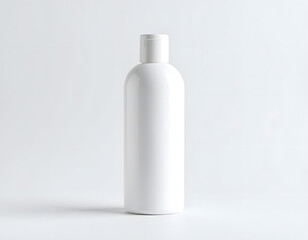 White bottle against white background for beauty products