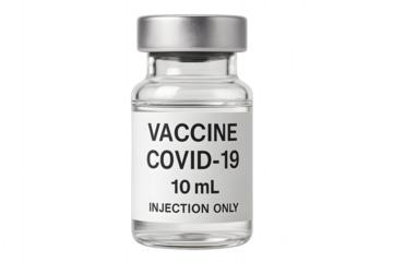 COVID-19 vaccine vial, a symbol of medical progress and health security. 