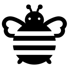 Fat bee silhouette