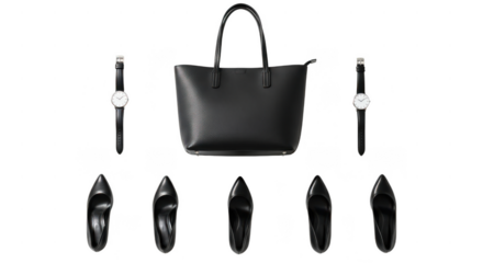 Elegant black fashion accessories style