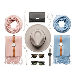 Fashion accessories flat lay design