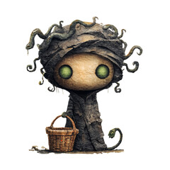 Halloween Cute and Spooky Medusa