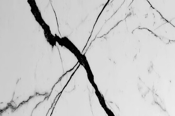 Striking white surface with bold, interlaced black veining