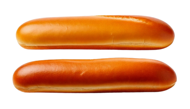 Collection of Fresh Hot Dog Buns, isolated on transparent background. - Powered by Adobe