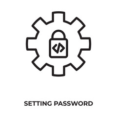 Setting Password Vector, Icon Or Logo Sign Isolated Symbol Illustration