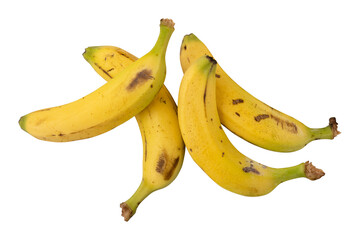 Bunch of fresh bananas isolated on transparent background