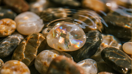 Pebbles underwater