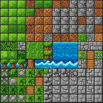 Pixelated Game Environment Tileset.