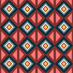 Red and Black Geometric Triangle Seamless Pattern