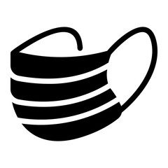 medical mask glyph icon