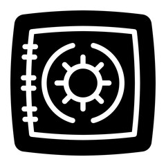 safe box glyph icon