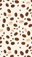 Obraz premium Coffee beans pattern backgrounds abundance.